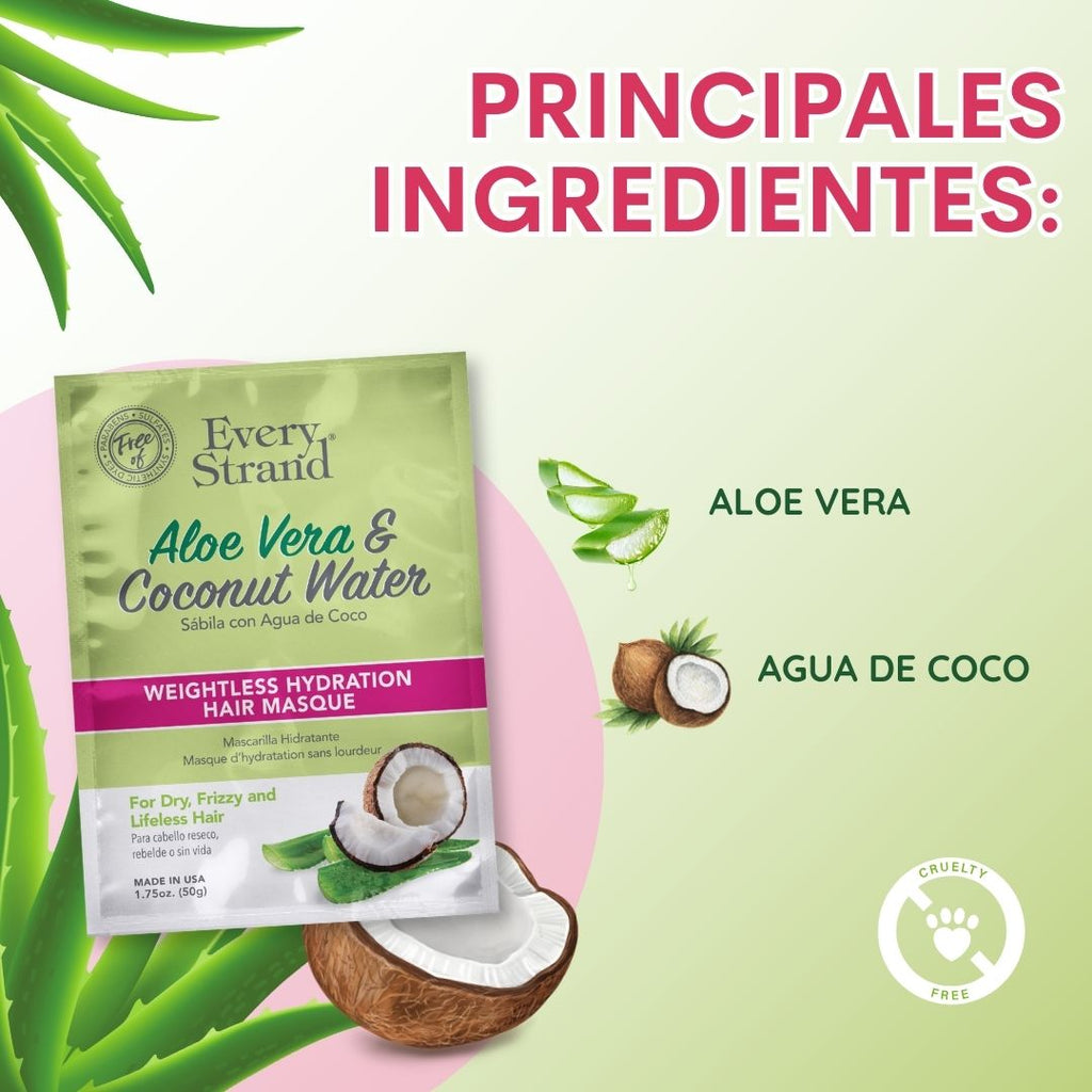 Mascarilla Aloe Vera & Agua de coco Every Strand  GD3MX